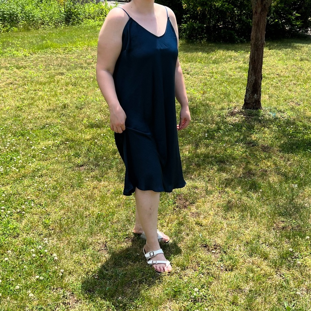 Midi satin dress